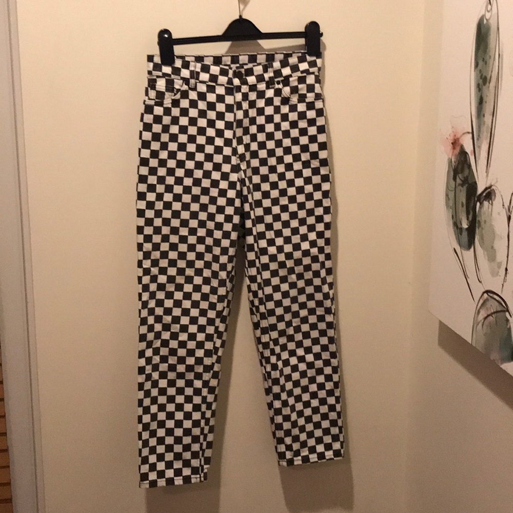 Checkered jeans